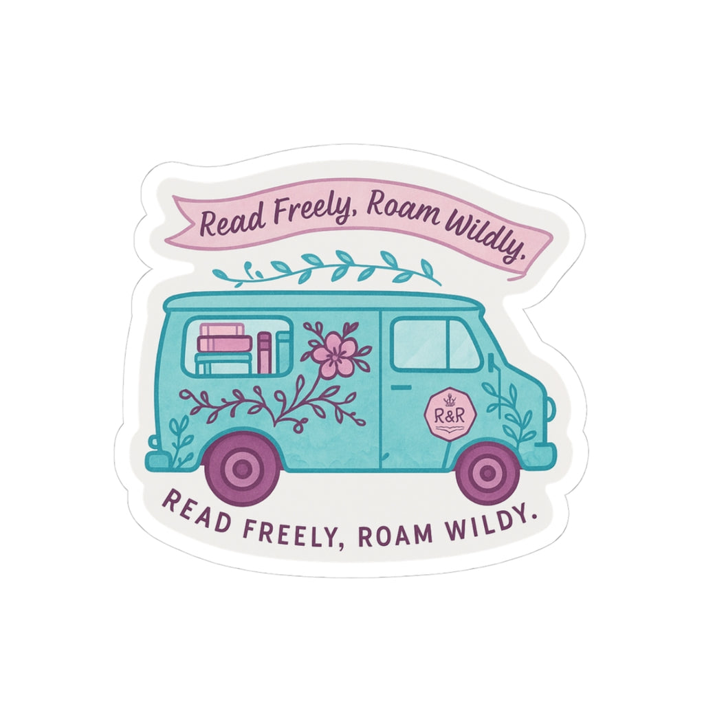 Read Freely Roam Wildly Van Sticker | Kiss-Cut Sticker