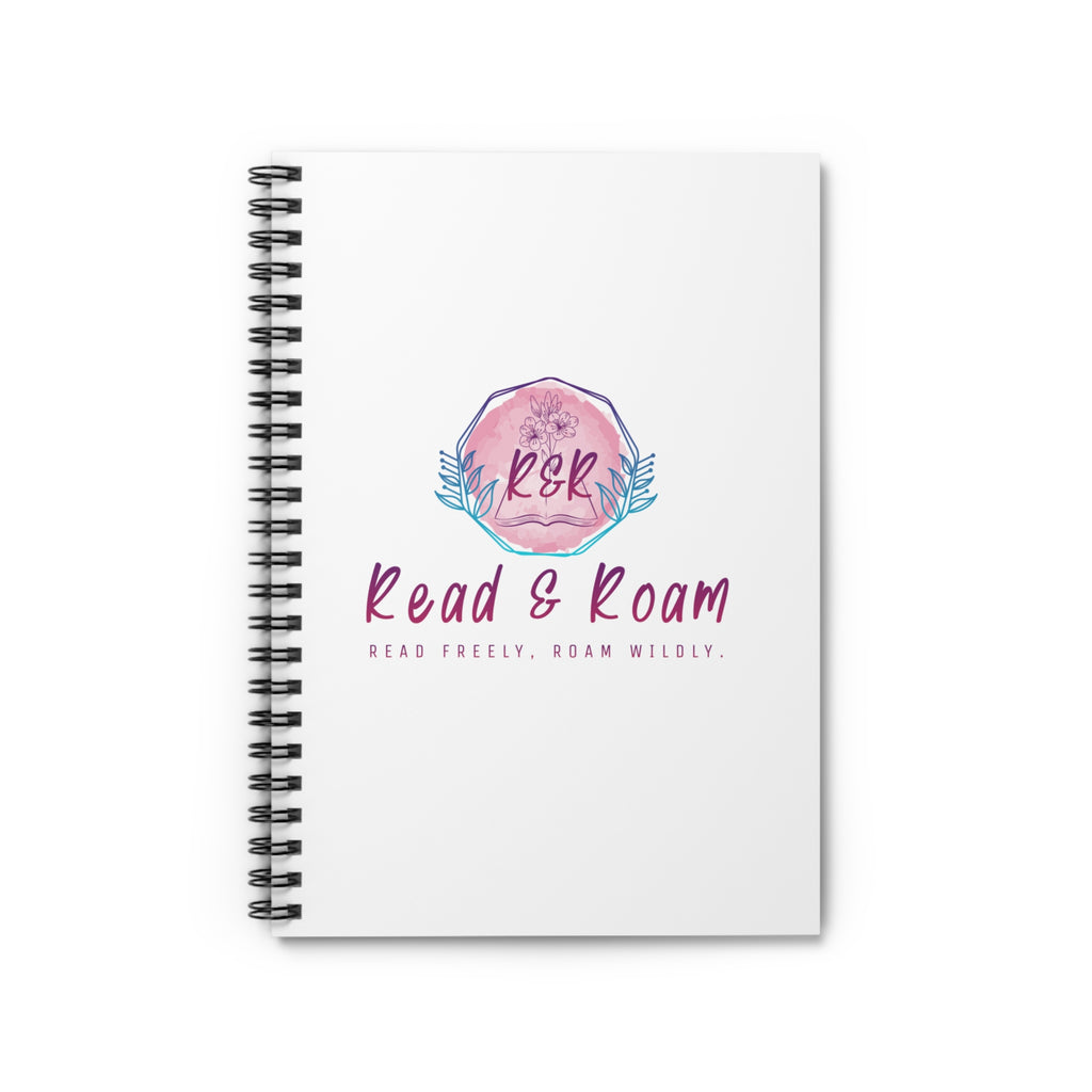 Read & Roam logo Spiral Notebook | Ruled Journal