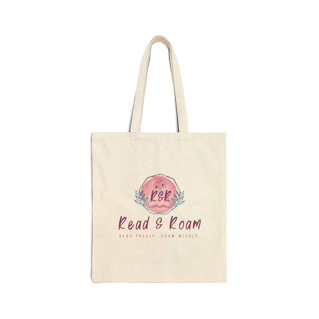 "Read & Roam" Cotton Canvas Tote Bag