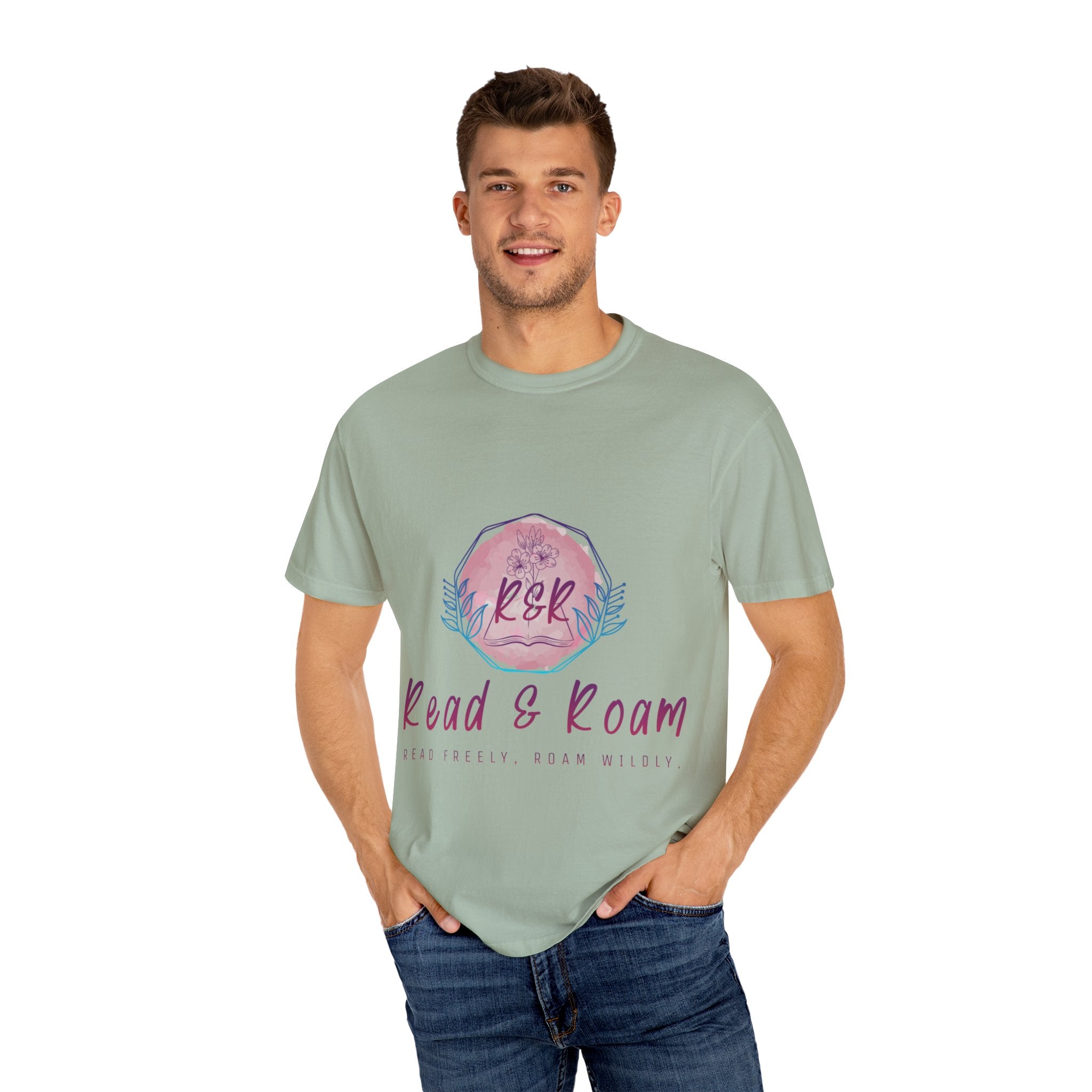 Adult Tee — "Read & Roam" Watercolor Graphic Tee