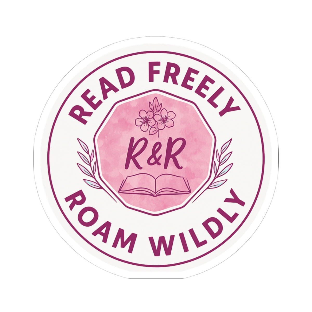 Read Freely Roam Wildly Round Sticker | Kiss-Cut Sticker
